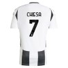 Officiële Voetbalshirt + Korte Broek Juventus Chiesa 7 Thuis 2024-25 - Kids